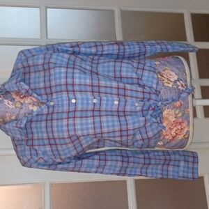 Jcrew cotton button up tie front